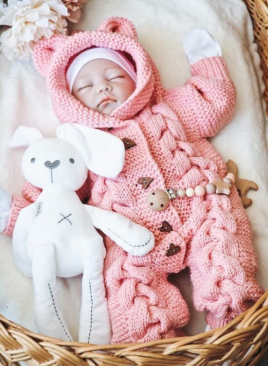 Merino vilnos kombinezonas kūdikiui – šiltas, minkštas ir patogus R003