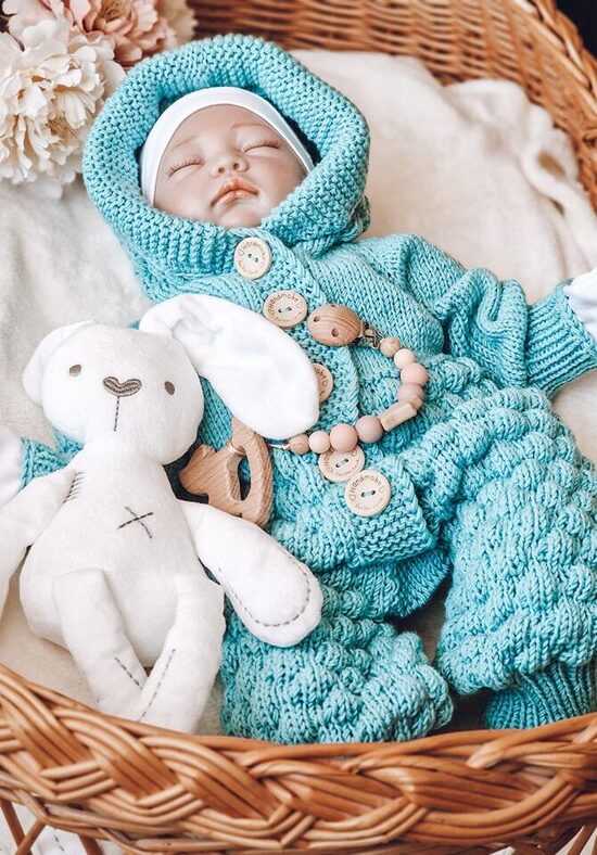 Merino vilnos kombinezonas kūdikiui – stilingas ir patogus R004