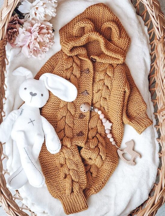 Merino vilnos kombinezonas kūdikiui – šiltas, minkštas ir patogus R003